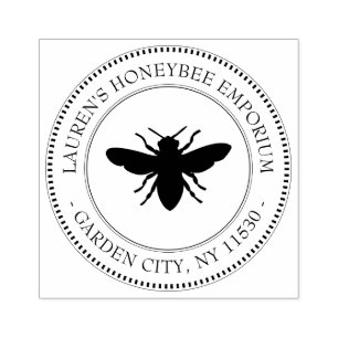 Tampons Encreurs Adresse de retour Timbre Abeille Vintage de miel