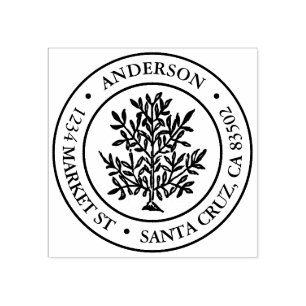 Tampons Encreurs Adresse de retour vintage ronde ornement