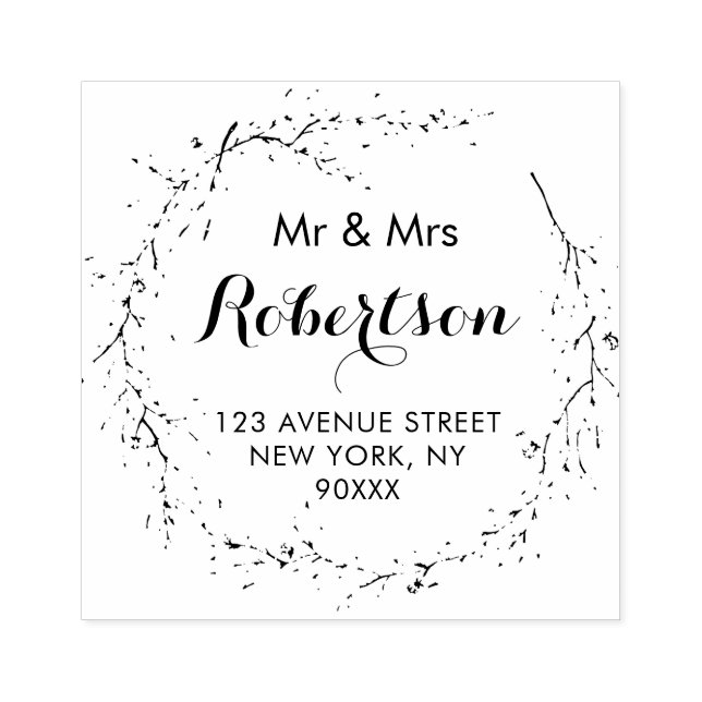 Tampons Encreurs adresse de script agréable (Impression)