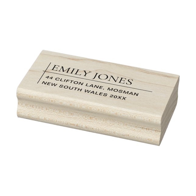 TAMPONS ENCREURS ADRESSE DE TYPOGRAPHIE GRAVE MODERNE MINIMALE SIMP (Tampon)