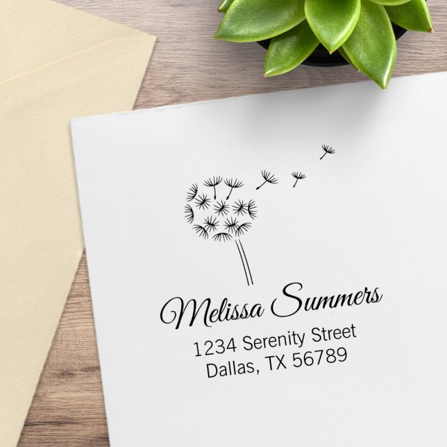Tampons Encreurs Adresse des parachutes de fleur de Dandelion (Créateur téléchargé)