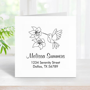 Tampons Encreurs Adresse du colibri près des fleurs