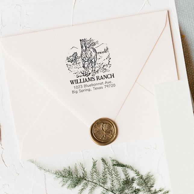 Tampons Encreurs Adresse du ranch du cheval (Créateur téléchargé)