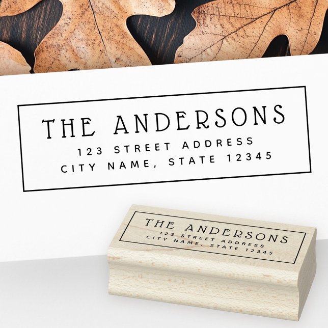 Tampons Encreurs Adresse et frontière de retour mignonnes (Cute return address and border rubber stamp)