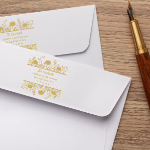 Tampons Encreurs Adresse Moderne Simple Fleurs sauvages et brindill