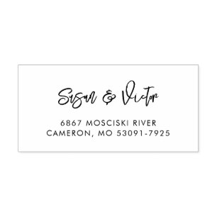 Tampons Encreurs Adresse noire moderne contemporaine