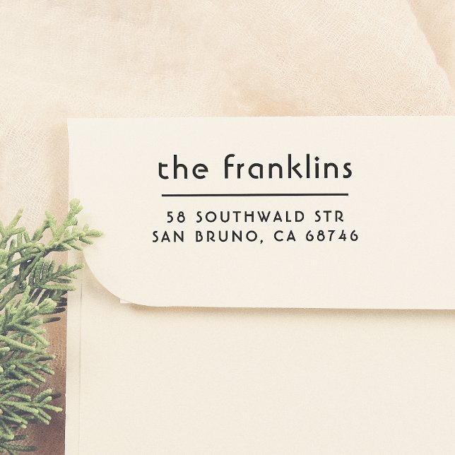 Tampons Encreurs Adresse personnalisée minimaliste chic (Créateur téléchargé)