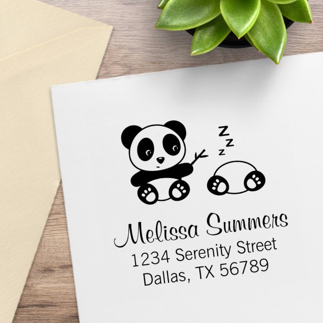 Tampons Encreurs Adresses de petits pandas mignons (Créateur téléchargé)