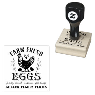 Tampons Encreurs Agritourisme Oeufs frais Famille Poulet Agritouris