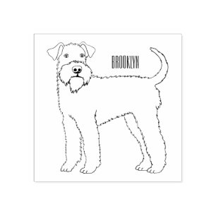 Tampons Encreurs Airedale terrier dog cartoon