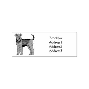 Tampons Encreurs Airedale terrier dog cartoon