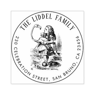 Tampons Encreurs Alice In Wonderland Flamant rose Round Return Adre