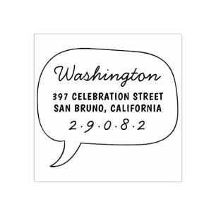 Tampons Encreurs Allocution Dessin Bulle Nom de famille Adresse de 