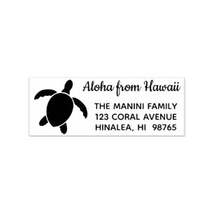 Tampons Encreurs Aloha de la tortue de Honu de timbre d'adresse de
