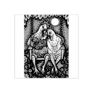 TAMPONS ENCREURS AMATEURS DE ROOSTER & HEN, POCH SWING RUBBER STAMP