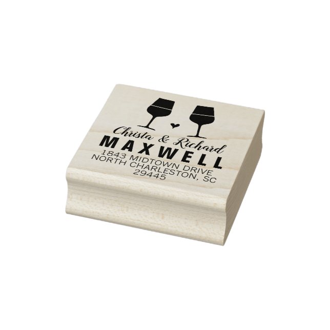 Tampons Encreurs Amateurs De Vins Vins Vins Couples Adresse Timbre (Tampon)