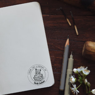 Tampons Encreurs American Short hair Chat, Livre de la Bibliothèque