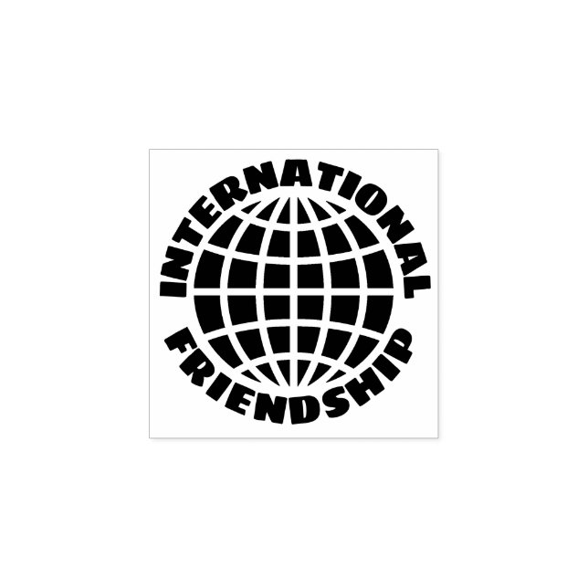 Tampons Encreurs Amitié internationale avec icône mondiale (Impression)