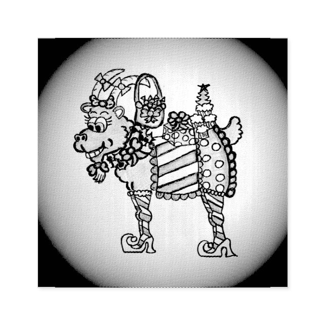 Tampons Encreurs Amusant Timbre de chèvre de Noël (Impression)