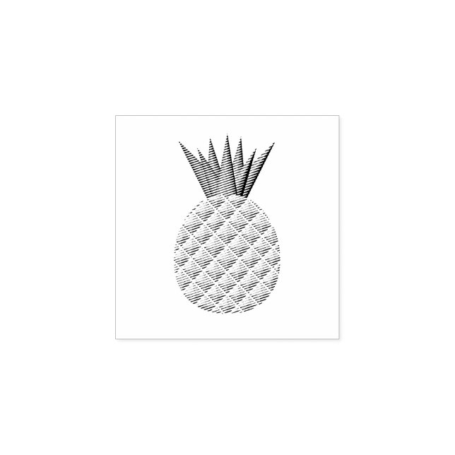 Tampons Encreurs Ananas En Noir Et Blanc (Impression)