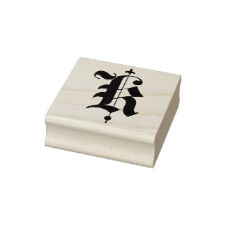 Tampons Encreurs Ancien monogramme Vintage lettre initiale K
