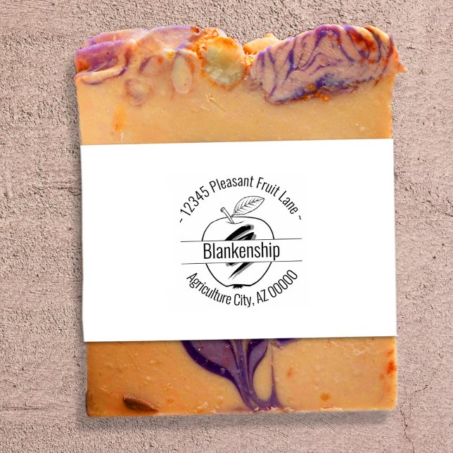 Tampons Encreurs Apple Artework Round Adresse Nom personnalisé (Créateur téléchargé)