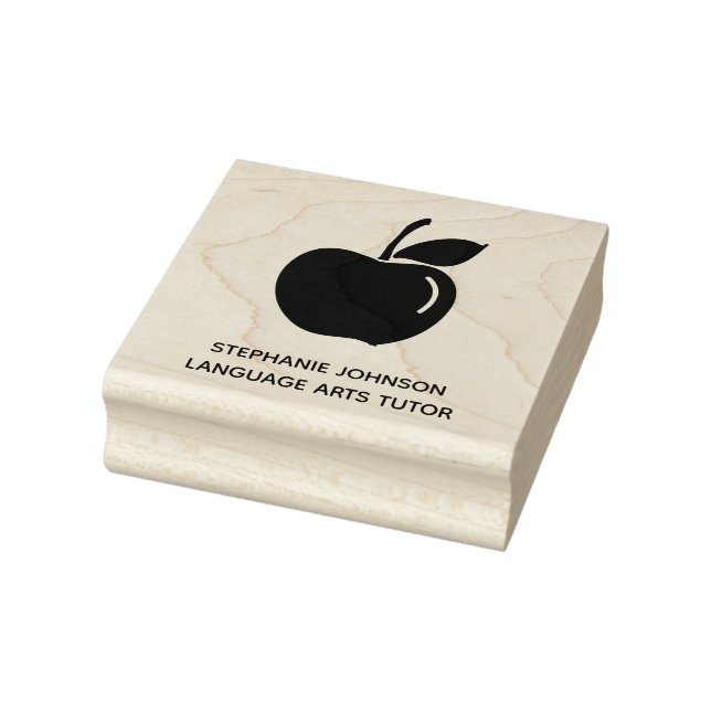 Tampons Encreurs Apple Logo Teacher Tutor Home Business (Tampon)