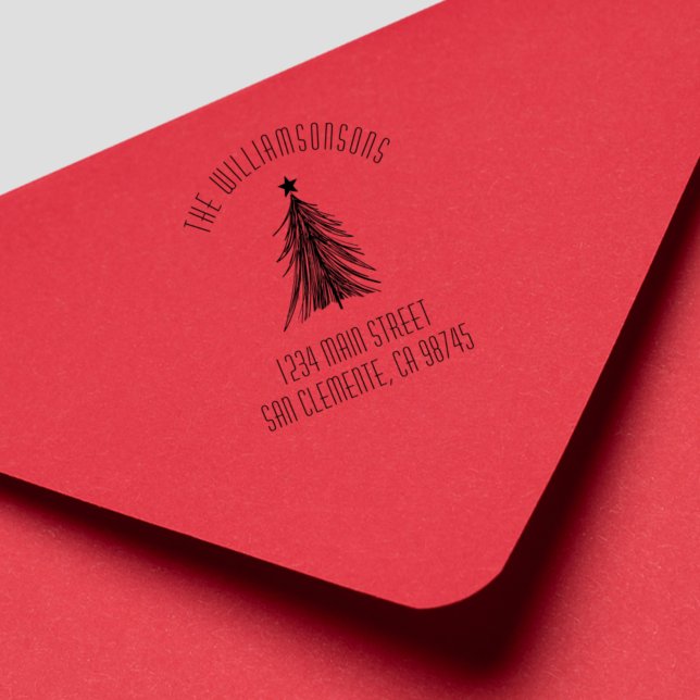 Tampons Encreurs Arbre de Noël - Adresse de retour (Créateur téléchargé)