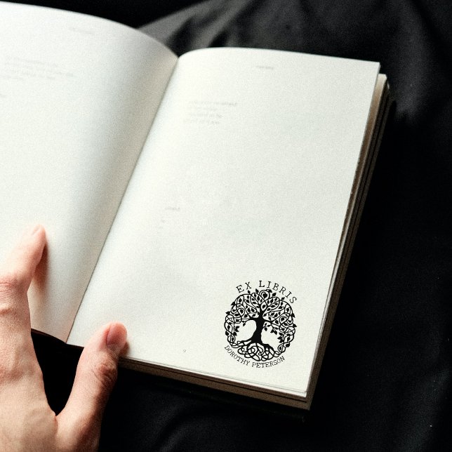 Tampons Encreurs Arbre de vie moderne, livre Ex Libris (Créateur téléchargé)