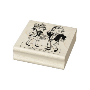 Tampons Encreurs Art de la Saint-Valentin vintage garçon et fille d