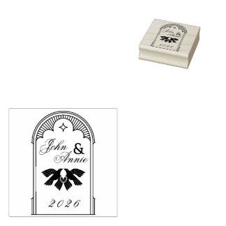 Tampons Encreurs Art Deco Vintage Wedding Brand Stamp