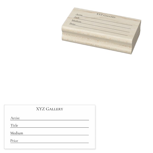 Tampons Encreurs Art Gallery Étiquette d'exposition Modèle (Tamponné)