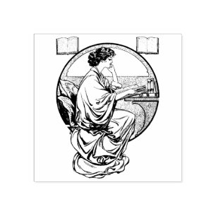 Tampons Encreurs Art Nouveau Livres de lecture Timbre en caoutchouc