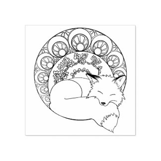 Tampons Encreurs Art Nouveau Mabon Automne Fox Wood Stampille Art