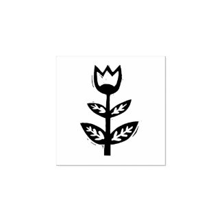 Tampons Encreurs Art populaire Tulipe florale Ressort style Linocut