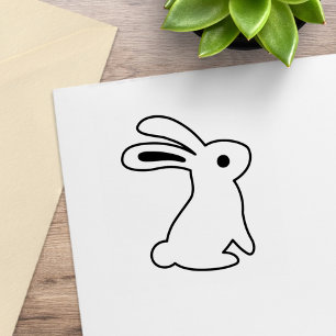 Tampons Encreurs Assis Alerte Lapin Rabin Couleur moi