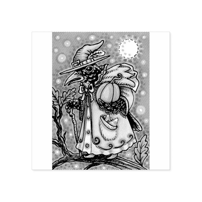 TAMPONS ENCREURS ASSISTANT HALLOWEEN EVE BLACKBIRD, HALLOWEEN RAVEN (Impression)