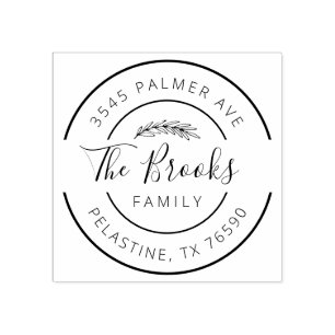 Tampons Encreurs Auto-encrage rond de logo d'adresse de retour de