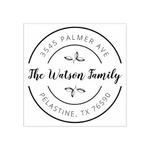 Tampons Encreurs Auto-encrage rond de logo d'adresse de retour de