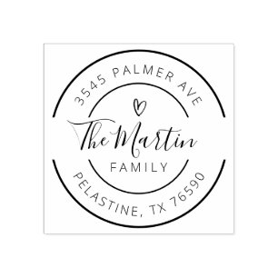 Tampons Encreurs Auto-encrage rond de logo d'adresse de retour de