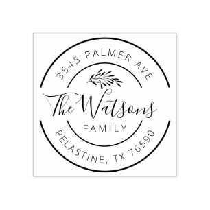 Tampons Encreurs Auto-encrage rond de logo d'adresse de retour de