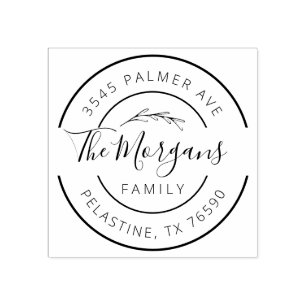 Tampons Encreurs Auto-encrage rond de logo d'adresse de retour de