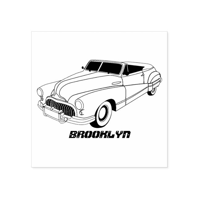 Tampons Encreurs Automobile classique rouge 1948 (Impression)