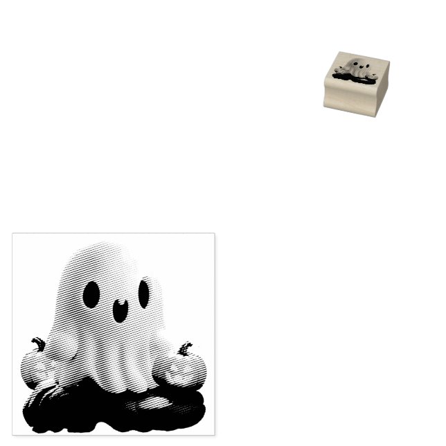 Tampons Encreurs Baby Ghost Déplaisant mignon caractère Halloween (Tamponné)