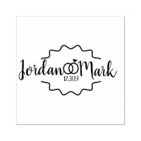 Bagues de mariage Modern Zig Dates de sauvegarde i