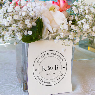 Tampons Encreurs Bagues Modernes Monogramme Initiales Mariage