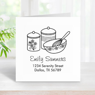 Tampons Encreurs Baking - Mixing Bowl, Whisker, Canisters Address