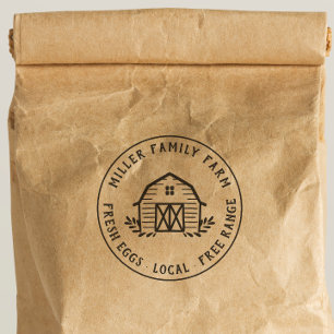 Tampons Encreurs Barne Logo Famille Ferme Personnalisé Rond Oeuf De