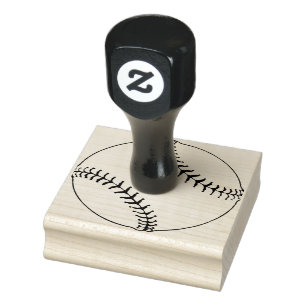 Tampons Encreurs Baseball Design Timbre en bois