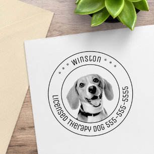 Tampons Encreurs Beagle chien animal de compagnie photo ronde